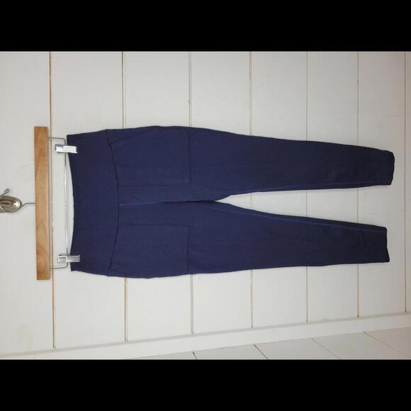 Mondetta small navy blue jacquard pocketed leggings - Picture 1 of 4